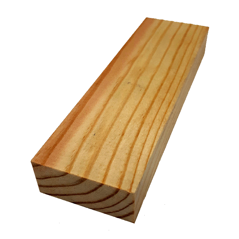 Perfil de madera de madera de abeto con barniz incoloro